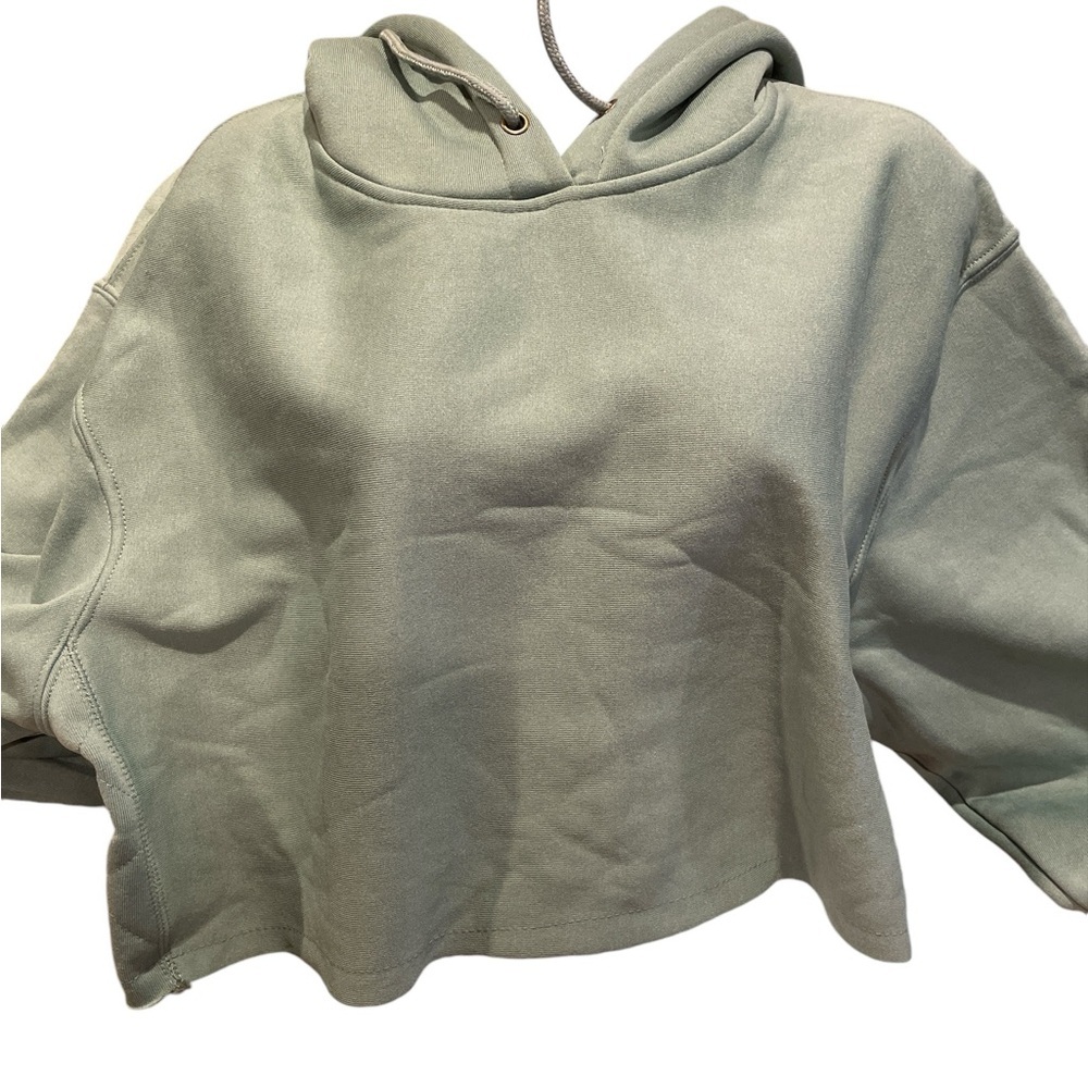 Women's Nicole & Lina Cropped Hoodie In Sage Size M